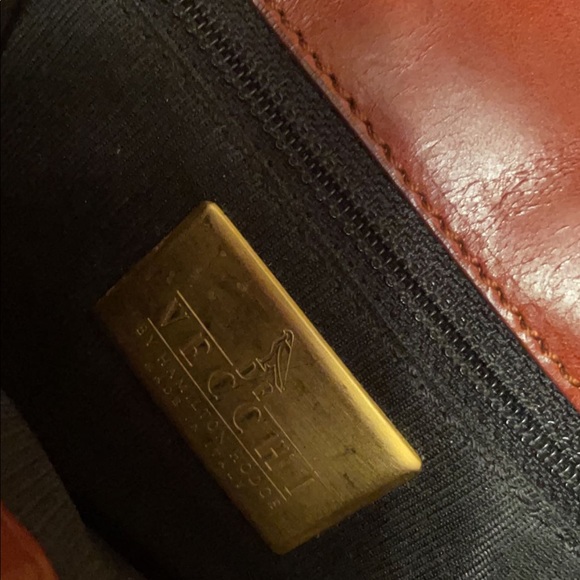 De Vecchi Purse Brown Woven Vintage - Picture 3 of 5